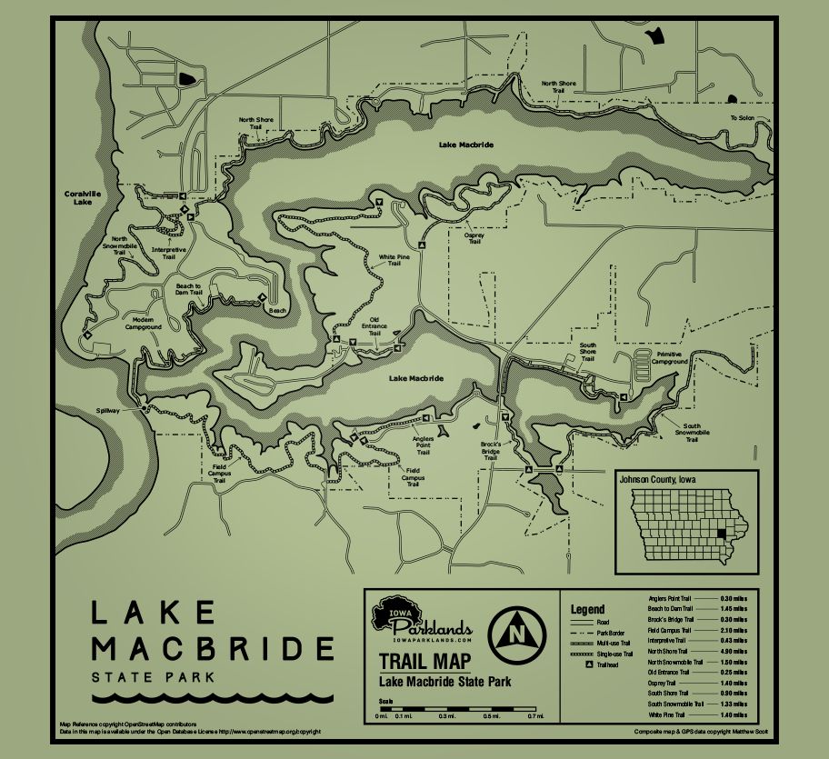 Lake MacBride Map